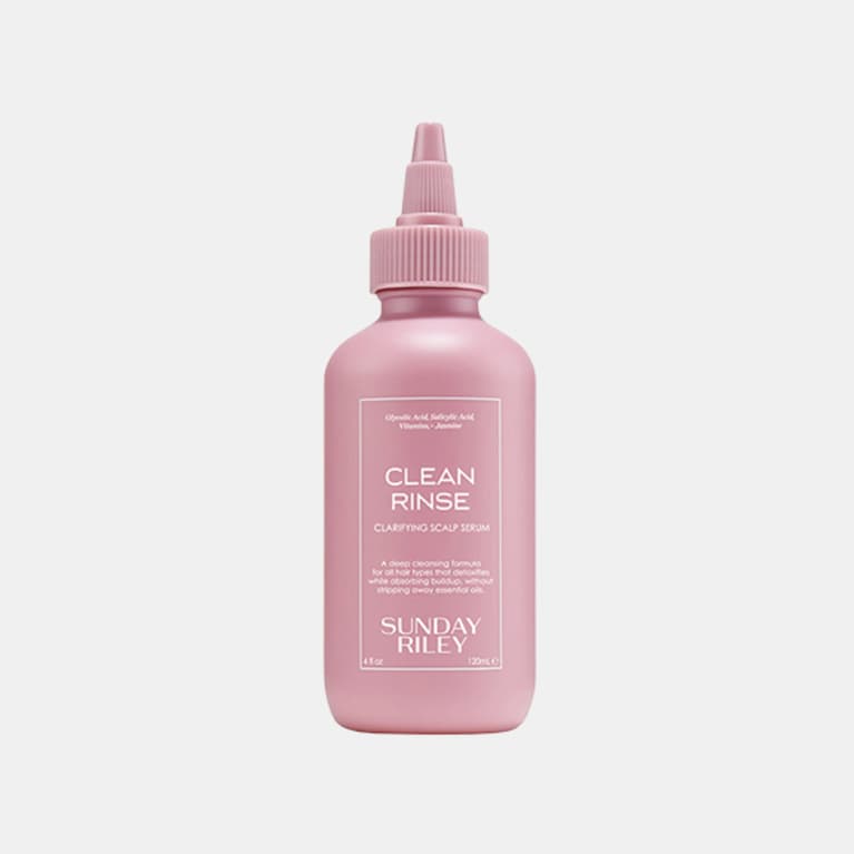 <p>Sunday Riley Clean Rinse Clarifying Scalp Serum with Niacinamide</p> clean rinse scalp scrub