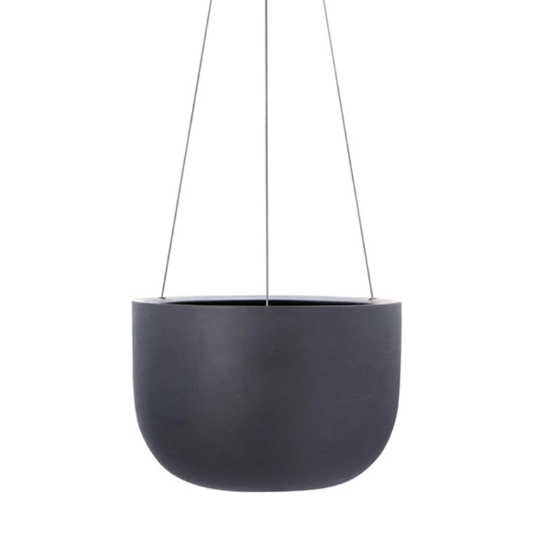 black hanging planter on string black hanging planter on string