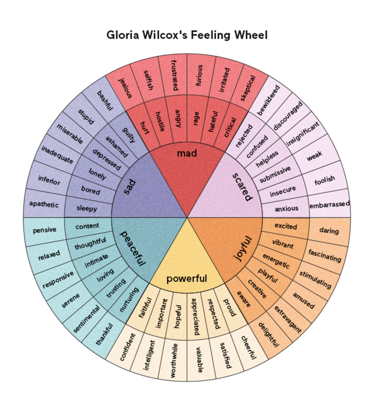 emotions wheel chart