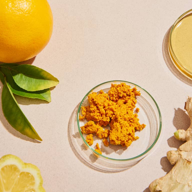 Overhead of Immune Boosting Foods Like Oranges, Lemon, Ginger, and Turmeric