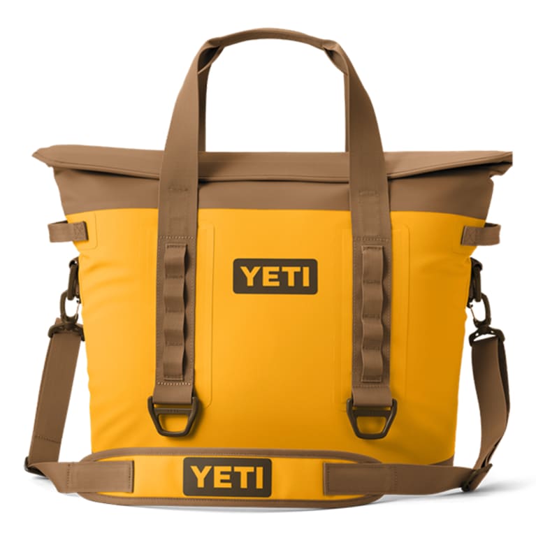 YETI yellow cooler bag
