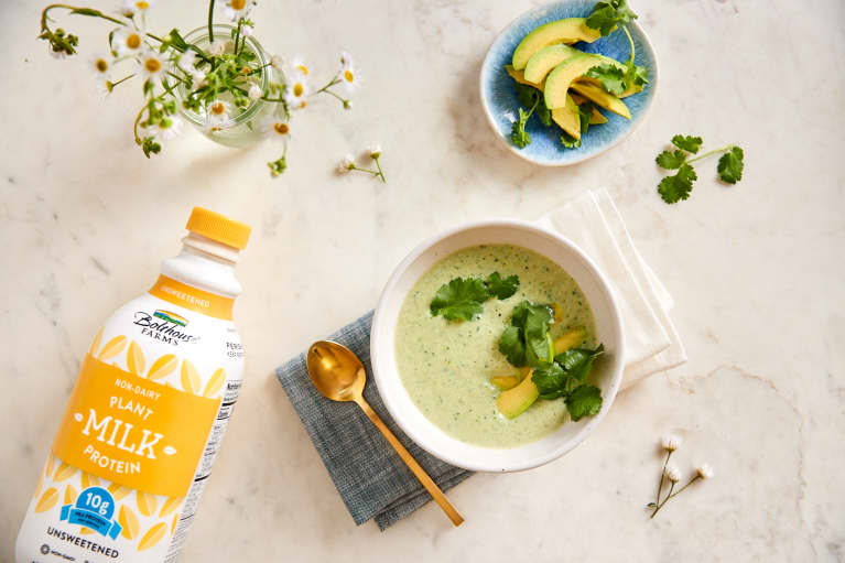 This Super Cooling Cucumber Gazpacho Is Packed With Plant Protein