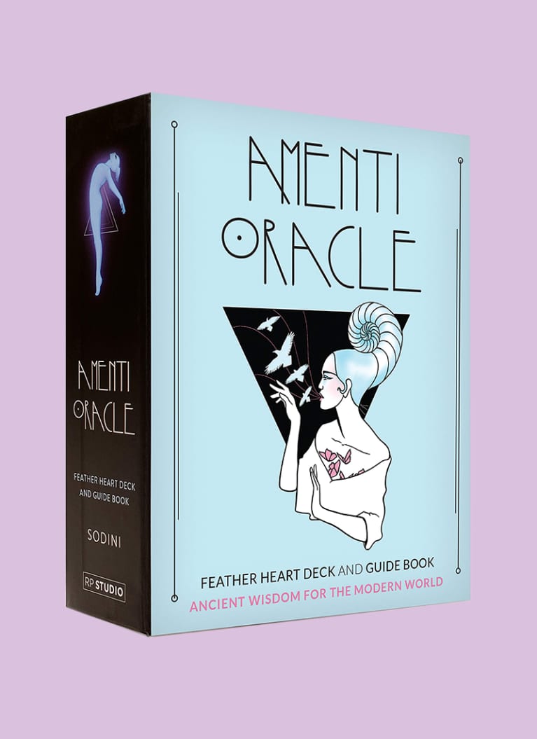 1. Amenti Oracle Feather Heart Deck and Guide Book