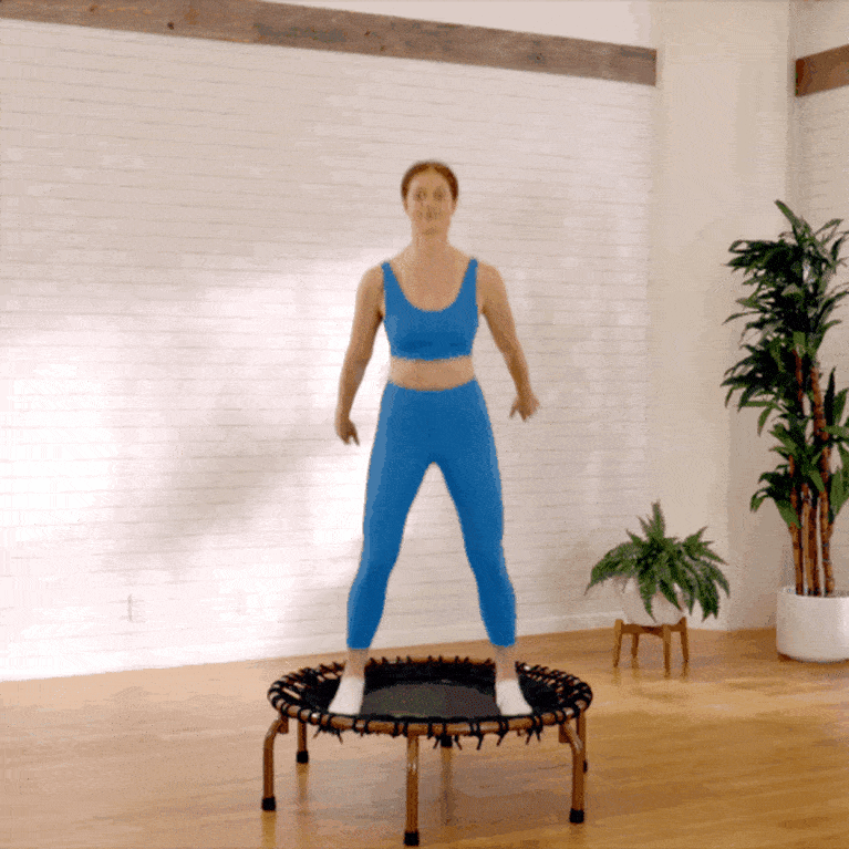 bounce down trampoline exercise