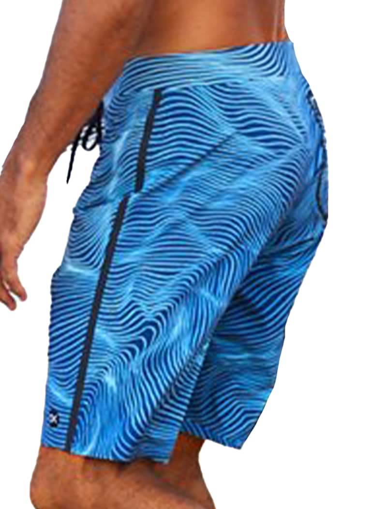 men's swim trunks in blue and black wave pattern men's swim trunks in blue and black wave pattern