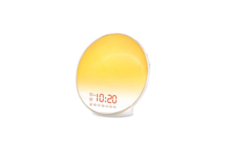 circle alarm clock yellow