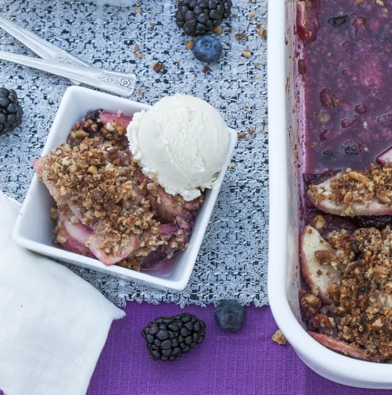 A Mouthwatering Pear + Berry Crisp (That's Totally Grain-Free)