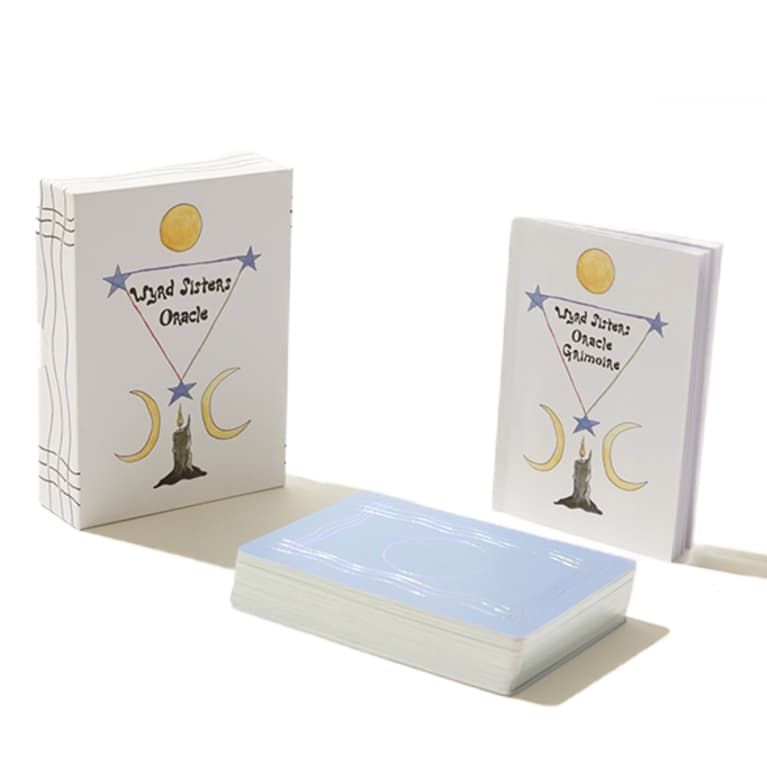 tarot deck with white cover