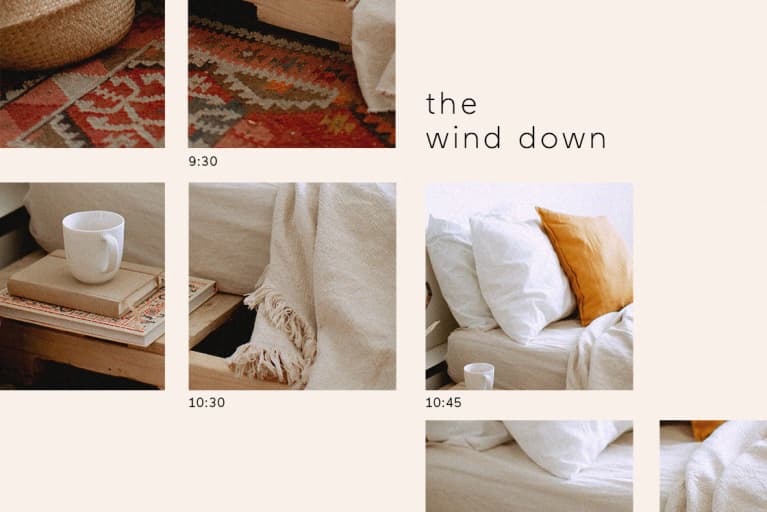 bedroom graphic for the wind down