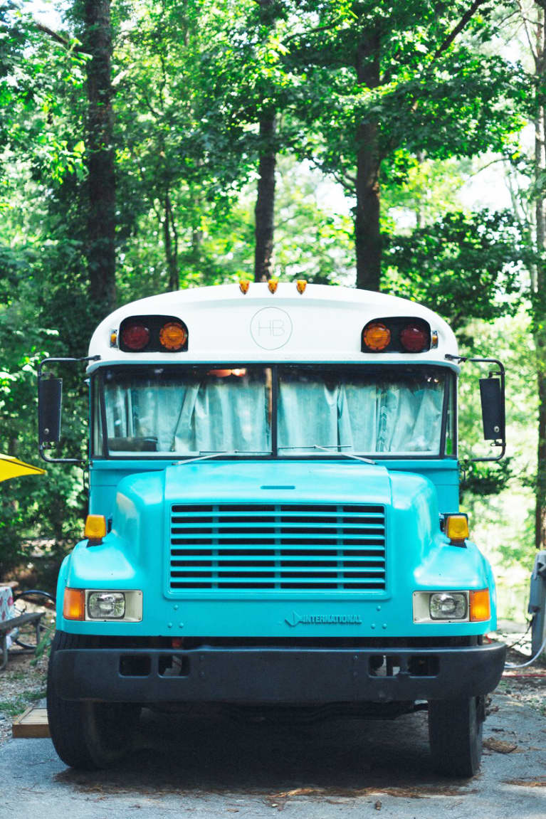 My Husband And I Live In A Converted School Bus—And We've Never Been Happier