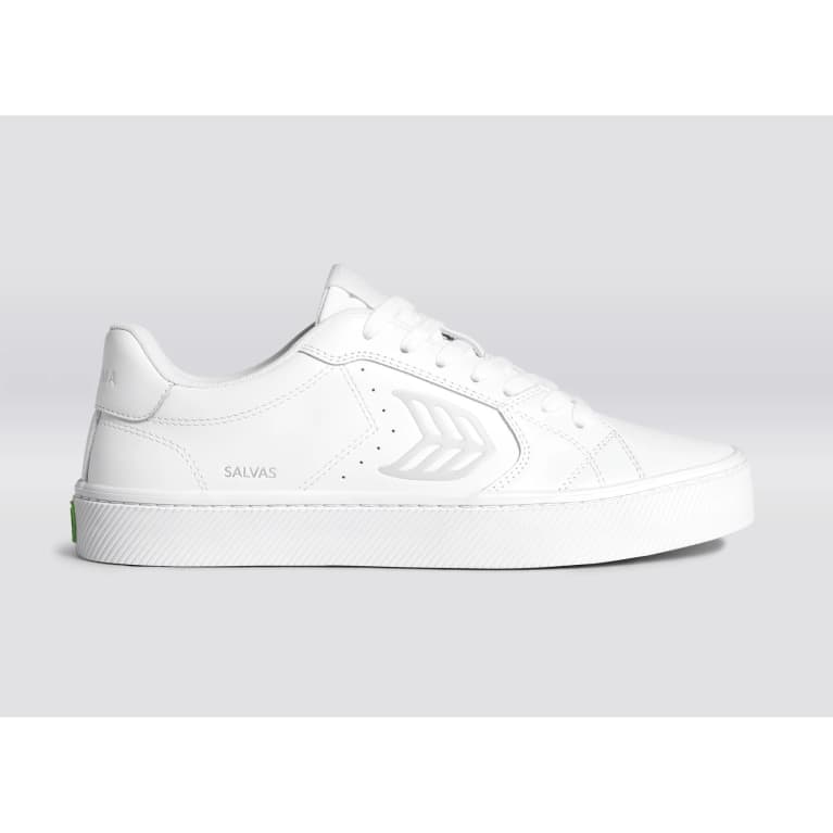 white sneakers leather