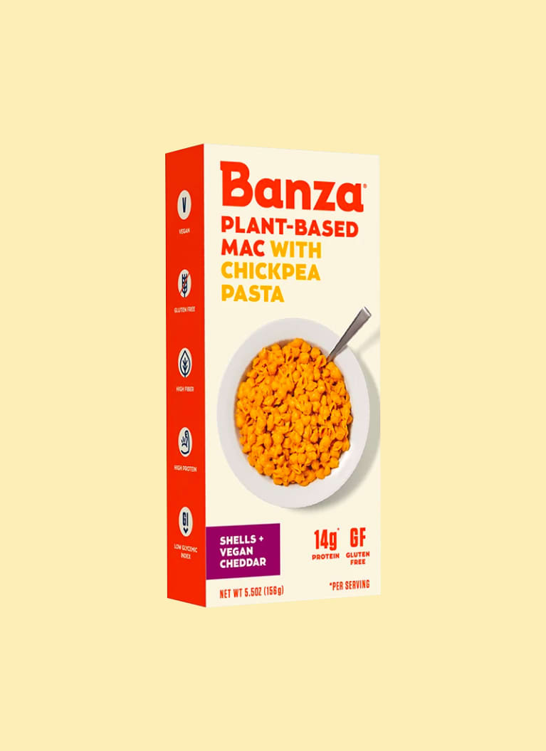 banza plant-based mac with chickpea pasta