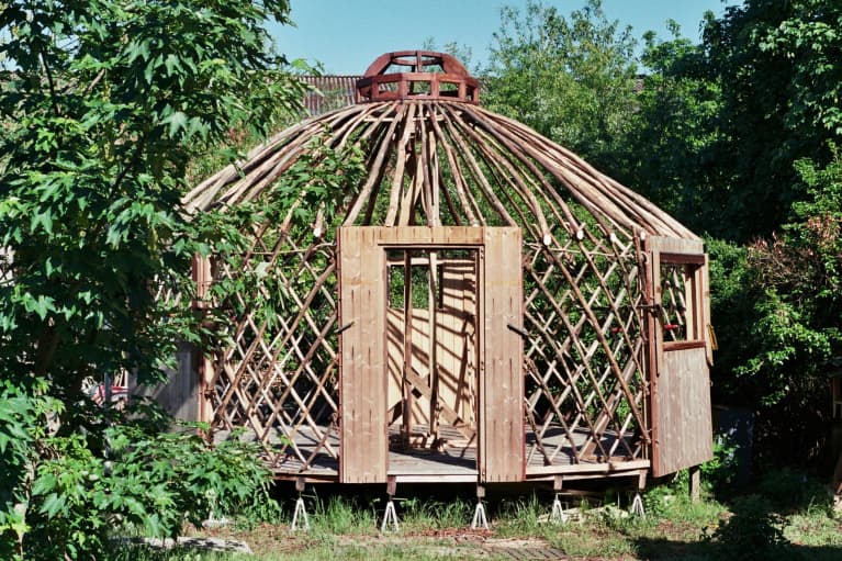 yurt construction in progress