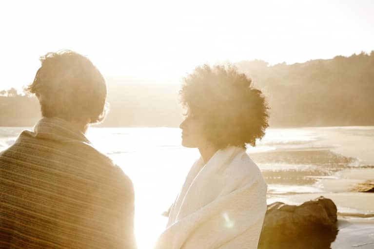 Couple on a Beach at Sunset