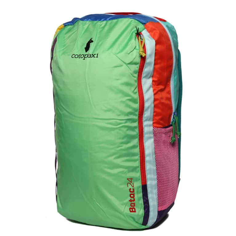 Cotopaxi bright green backpack