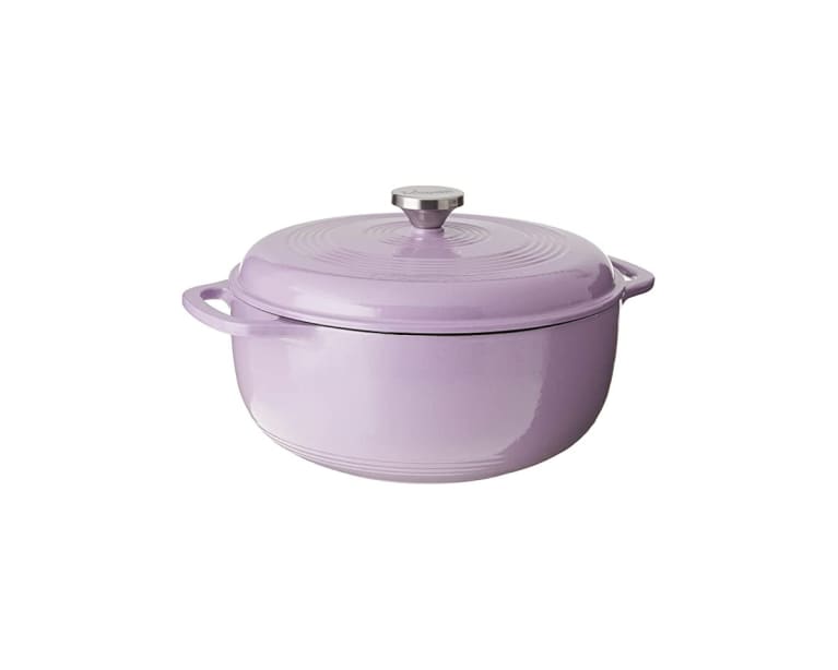 light purple dutch oven with lid