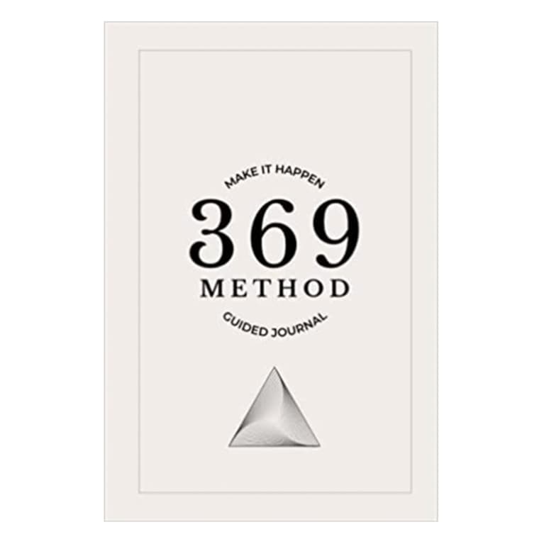 The 369 method book with black and white cover