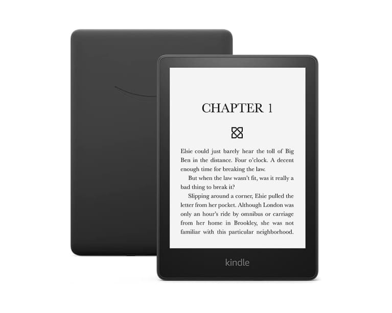 Amazon kindle front and back view side by side